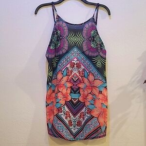 OP, S, Multicolor floral tank